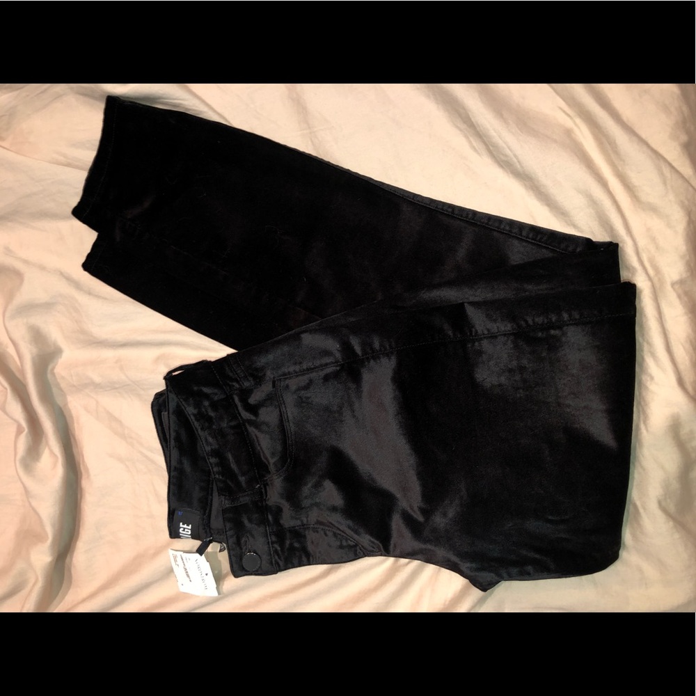 PAIGE Black Velvet Jeans